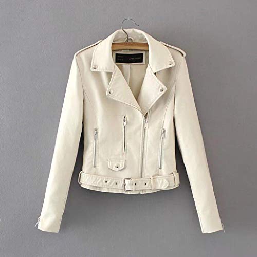 Veste courte à fermeture Éclair ample et confortable blanche - 2
