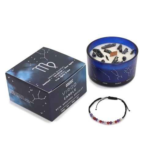 Candela Segni Zodiacali con Gemme, Bracciale Incluso, Idea Regalo...