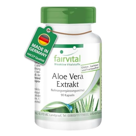 Fairvital | Aloe Vera - 4000mg par dose journalière - fortement dosé - avec Vitamine C - set pour 3 mois - VEGAN - 90 gélules - Aloe Vera Barbadensis Miller