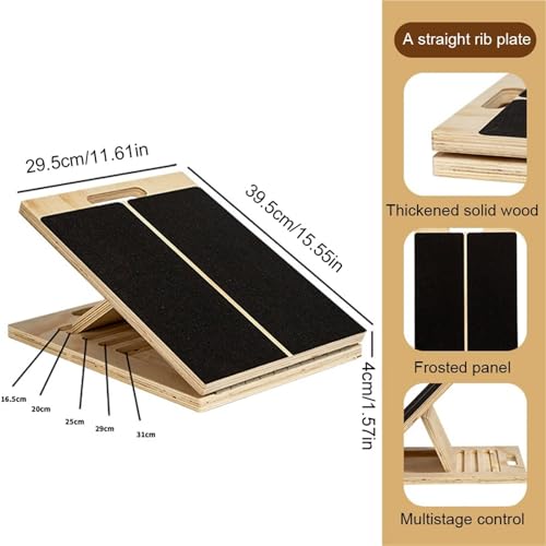 Tabla inclinada para estiramiento de pantorrillas de madera miniatura 6