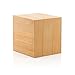 Digital Alarm Clock, Brighter Display Wooden Alarm Clocks, LED Clock For Bedroom, Small Digital clock with USB LED and Charger, Square Shape With Compatible Size Suitable For Bedrooms, Office-Bamboo