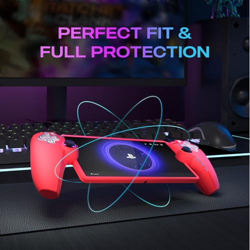 JCHOUS Capa protetora para Playstation Portal, 8 tampas de aperto de polegar + 2 anéis de precisão p