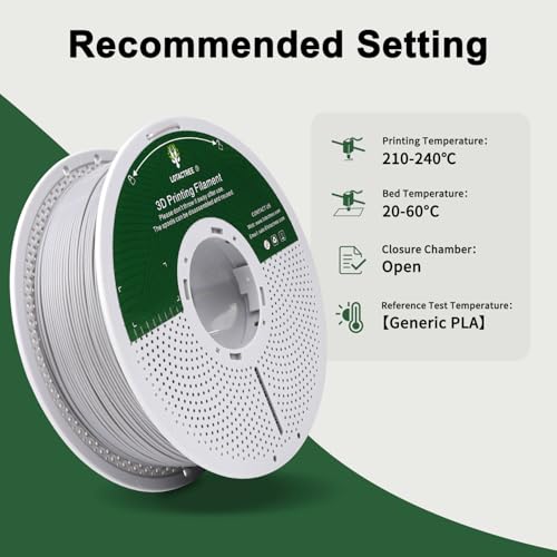 Image of PLA Force Filament Grey, Toughened PLA Filament 1.75mm, 1KG | Light Gray PLA-F 3D Printer Filament With Upgraded Formulation For High Impact Resistance.