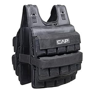 CAPHAUS Adjustable Weighted Vest for Strength Training, Workout and Running, Body Weight Vest for Men and Women, Weighted Jacket, Removable Weight Included, Regular Length