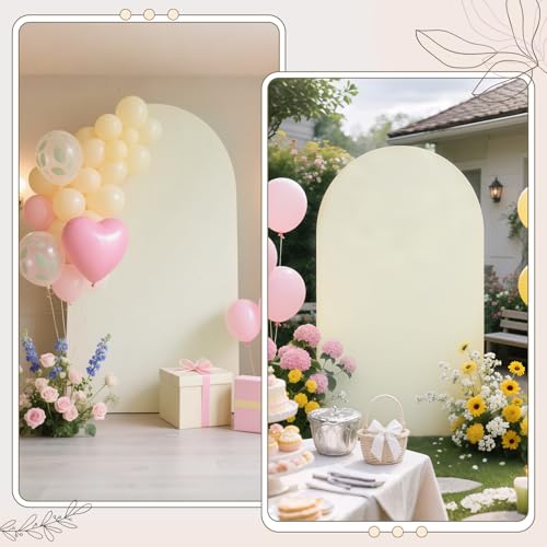 Housse pour arche de mariage extensible ivoire contre les plis de décor