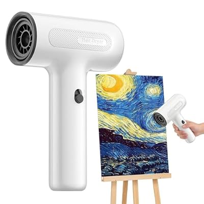 Dryer for Watercolor Painting, USB Rechargeable Fast Drying Blower, Cordless Blower, Multi-Use Paint Dryer for Crafts, Hair Styling, Resin Art, Epoxy Curing, Embossing & DIY Projects