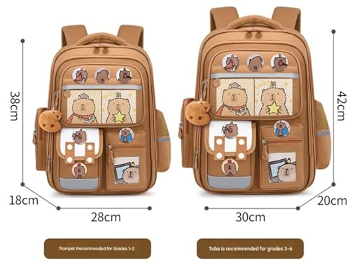 Capybara Backpack, Capibaras Mochilas De Capibaras Para Niña, Funny Backpack Supplies Waterproof (Large)2