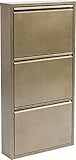 Designer: Giorgio Cavallo Kare Design Schuhkipper Carusa, Metall, schmal, klein, Bronze, 3 Klappen, Flurmöbel, Schuhablage, 42547, (H/B/T) 103x50x14cm