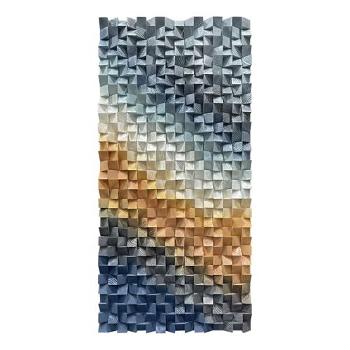 BrightA 3D Triangular wooden blocks - a three-dimensional wooden wall