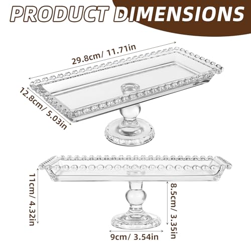 Bandeja de frutas de cristal MUSISALY decorativa para mesa de buffet 3