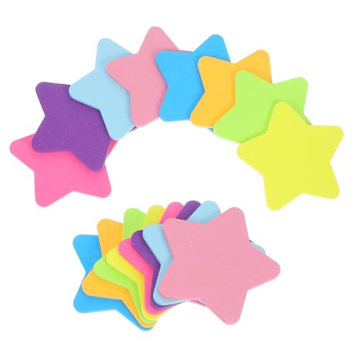 EXAOMBLE 16個 多彩カラフル星形付箋 入り 便利貼り付けメモ帳 自己粘着式 手帳 ジャーナル用 事務所 家 教室向けプランナーステッカー