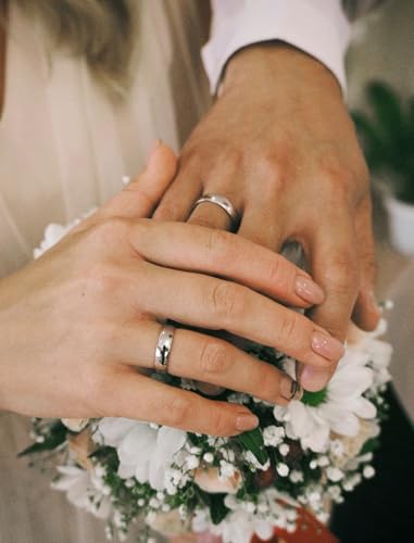 STARCHENIE Solid 925 Sterling Silver Ring for Men & Women 6mm High Polish Wedding Band Size 7-122