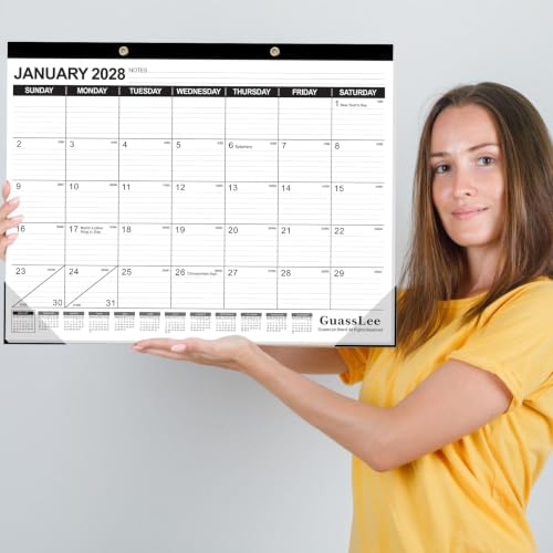 Image of GuassLee Large Desk Calendar 2027 3 Pack, 18 Months Jan 2027-Jun 2028