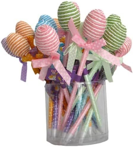 Hapros Paquete de 25 bolígrafos para huevos de Pascua, bolígrafo de huevos de Pascua, relleno de cestas de Pascua y recuerdos de fiesta, colores