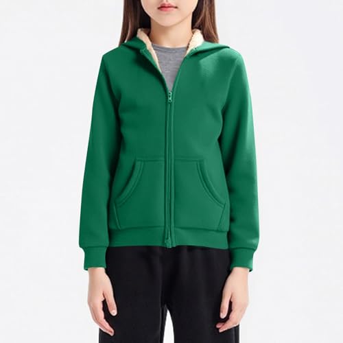 Girls Winter Coat Size 10-12 Soft Fleece Lined Jackets Kids Casual Outerwear Sherpa Coats Hoodies with Pockets2