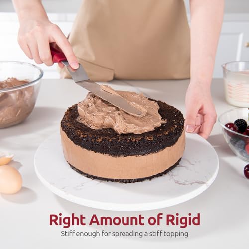 Image of U-Taste Offset Icing Spatula Set, Cake Frosting Spreader, 6 /8 /10in, Red