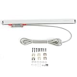 Linear Scale, Digital Readout Linear Scale DRO Display CNC Milling Lathe Encoder, High Accuracy Optical Linear Encoder Glass Scale Measuring Ruler Tool ka300-5u-24V (420mm)