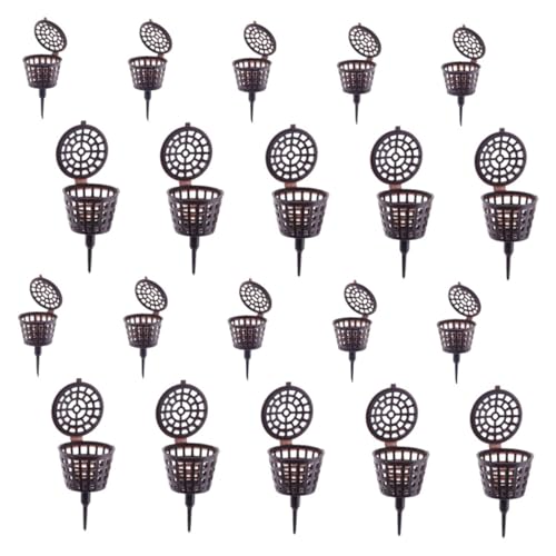 jojofuny Caja de Plástico Tapa para Abono de Bonsáis Kit de Fertilización 20 Piezas 10 Tamaños Pequeños y 10 Medianos Contenedor Resistente para Jardinería y Plantas