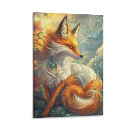 Affiche décoration chambre renard murale moderne 30x45