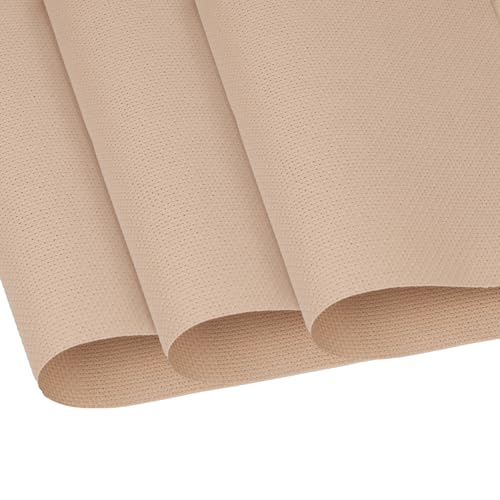 Image of Cross Stitch Fabric 14 Count Aida Cloth 28 x 19 Inch Large Size Classic Reserve Cross Stitch Supplies Embroidery Fabric for Home DIY Craft Decoration Handmade, Tan