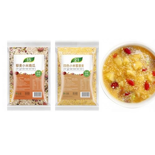 Porridge grains entiers mélangés pour petit-déjeuner sain et rapide en famille