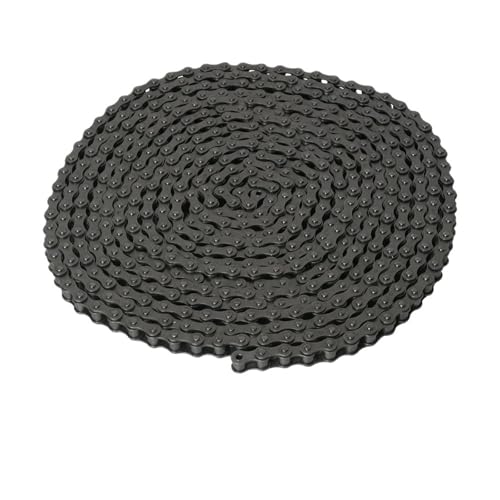 #41 Roller Chain 20FT with 5 Connecting Links, Carbon Steel Drive Chain for Gate Openers, Bikes, Scooters & Industrial Use