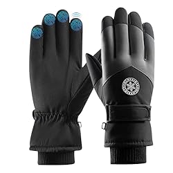 KASESSS Cálido Guantes Invierno, Guantes Nieve Hom...: 【Protección Contra Frío y Agua】Estos guantes invierno cuentan con un exterior impermeable que protege eficazmente contra la nieve y la humedad en condiciones invernales extremas. Guantes nieve hombre comodidad y protección confiable durante largas ho...