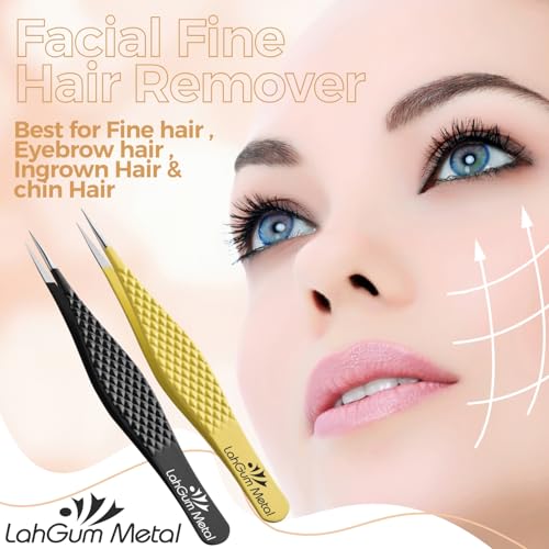 Super Sharp Pointed Tweezers Precision Best Splinter Removal, Ultra Plucking Fine Pointy Eyebrow Tweezers for Women Facial Hair Chin Removal Face Men - Thumbnail 4
