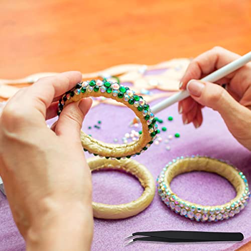 Bedazzler Kit With Rhinestones, Hot Fixed Gems Craft Applicator - Diamond Painting Pen, Wax Pencil, Tweezers, Tray, Cleaning Brush, Picker Rhinestones Crystals For Diy Clothes Shoes #TOP5