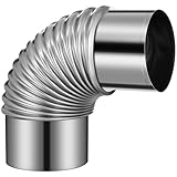 Coude de conduit de cheminée pour poêle à bois - coude de conduit de cheminée, avec une finition soignée, vous aurez une agréable sensation au toucher, conduit de poêle à bois