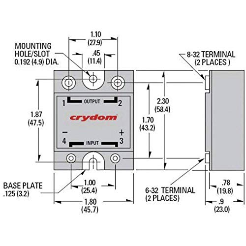 Relais statique Crydom D2425-10 commutation instantanée 280V AC 25A - 3