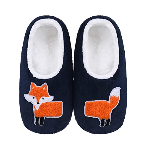 Image of ZYZX Cute Slipper Socks with Grips,Cozy Soft Sole House Slippers for Women | Animal Pattern Warm Safe Non Slip Fleece-lined Fluffy Fuzzy Socks Indoor for Adult,Easy to Wash,Gifts