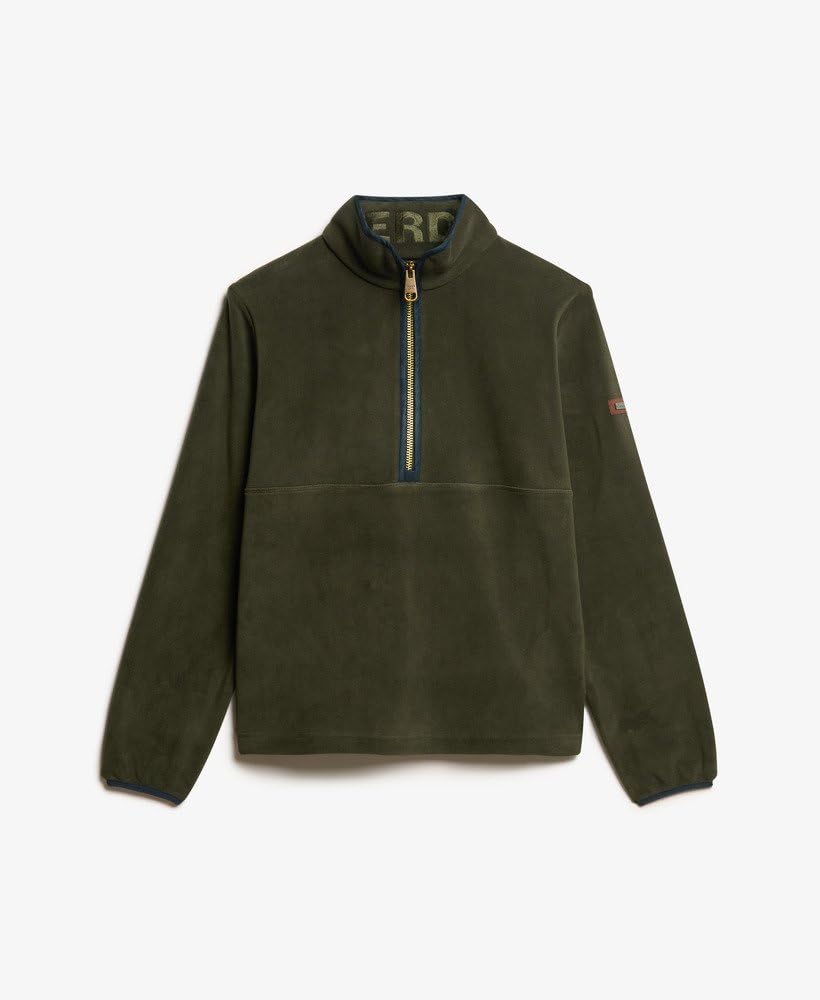 Superdry Damen Estate Fleecejacke mit halblangem Reißverschluss