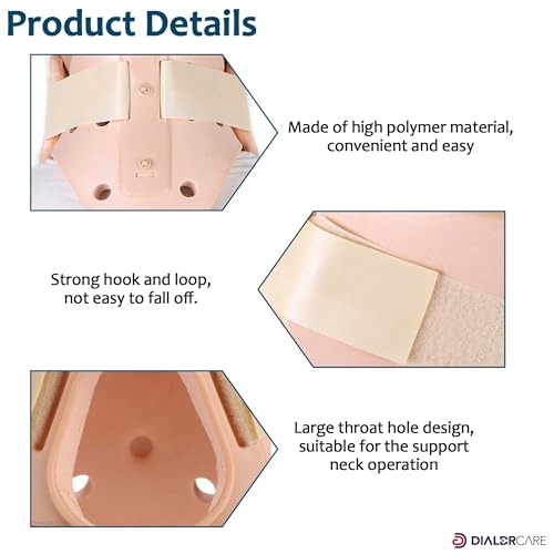 Image of DIALDRCARE Soft Foam Strong Support Neck Cervical Collar For Adult Muscle Strains, One Size