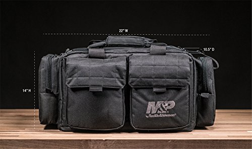 Smith & Wesson M&P Officer Tactical Range Bag With Weather Resistant Material For Shooting, Range, Storage And Transport , Black #TOP1