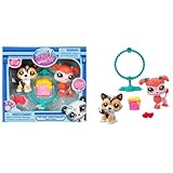 Marque : Littlest Pet Shop Littlest Pet Shop Lot de 2 figurines Mins S2-88&89 Berger des Shetland avec caniche