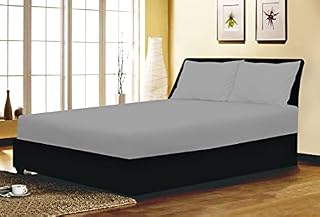 Kashang Bedding Fitted Sheet  Microfiber | Deep Pocket (25cm) Soft Brushed Luxurious Bed Sheets | Hypoallergenic, Breathable & Comfortable Bed Fitted Bottom Sheets with Elastic Hem (White, Double)