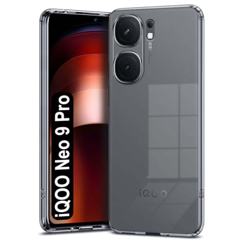 Image of XIVY Crystal Clear Hard Case Cover for iQOO Neo 9 Pro 5G - Ultra Hybrid Transparent Shockproof Back Cover with Anti-Yellow | Camera Protective Case