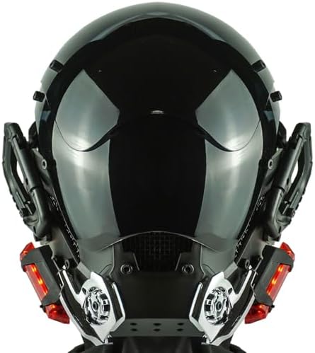 PDLING Punk mask cyber punk helmet LED Light Up Mask for Adult Cosplay Halloween Party Music Festival Costume