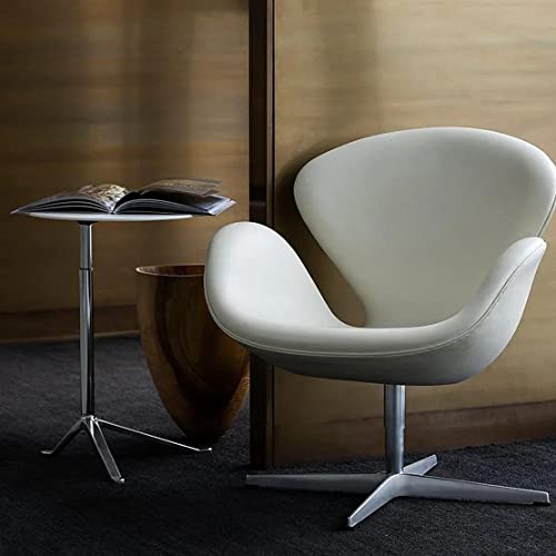 Image of Modern Swivel Lounge Chair with Hydraulic Lift for Home Office Hotel Cafe (White Set of 2)