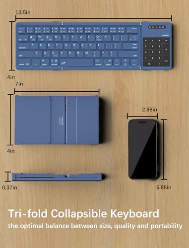 Image of Nillkin Foldable Bluetooth Keyboard, Portable Wireless Design (Blue)