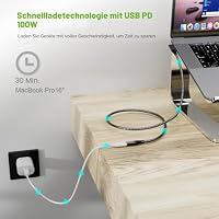 CAKOBLE USB C Verlängerung 2M 20Gbps 100W/5A,usb 3.2 verlängerung USB C Kabel Verlängerung Unterstützt USB 3.2 Gen2,USB 3.1, USB 3.0, 4K@60Hz usb c verlängerung 90 grad… – Ansicht 4