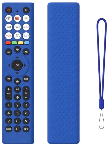 Image of Shopoflux Silicone TV Remote Cover Compatible with Hisense Smart TV Remote [Remote NOT Included] (Blue)