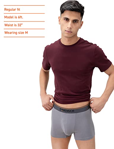 Image of DAMENSCH Deo-Cotton Solid Underwear Pack of 1 Breathable Inner for Men Cotton Trunks for Men Pack No-Marks Waistband Mens Underwear Moisture Wicking Underwear for Men Combo