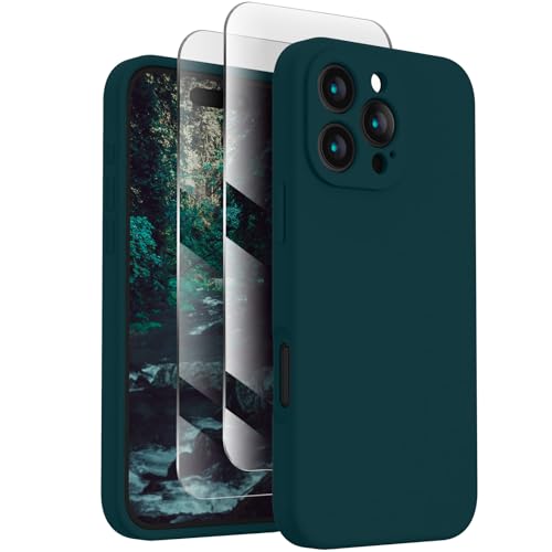 Image of FireNova Designed for iPhone 16 Pro Case, Silicone Upgraded [Camera Protection] Phone Case, Soft Anti-Scratch Microfiber Lining Inside, 2024, Teal