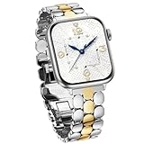ELECTIM Compatibile con cinturini Apple Watch da donna da 38 mm, 40 mm, 41 mm, 42 mm, chiusura in acciaio inox, elegante cinturino in metallo per iWatch serie 11/10/9/8/7/6/5/4/3/2/1/SE3/SE2/SE