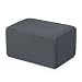 subrtex Stretch Storage Ottoman Slipcover Protector Spandex Elastic Rectangle Footstool Sofa Slip Cover for Foot Rest Stool Furniture in Living Room (Oversize, Gray)