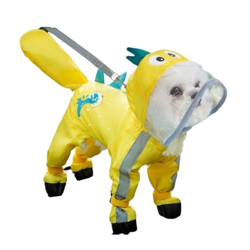 透明つば 犬用 レインコート 全身フルカバー 濡れない 靴付き フード付き 雨具 小型犬 中型犬 大型犬 フード付き フェース濡れない 雨着 雨具 お出かけ