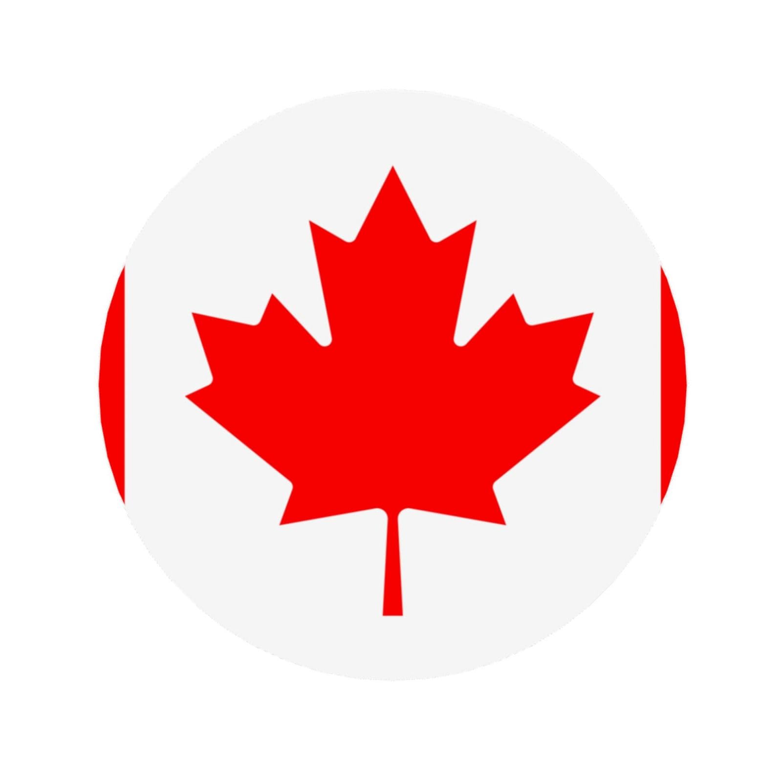 Round Canadian Flag Pattern Magnets 2.2 in - Acrylicï¼Œ Strong & Non Scratch for Fridge,Locker,Office & Kitchen Deco