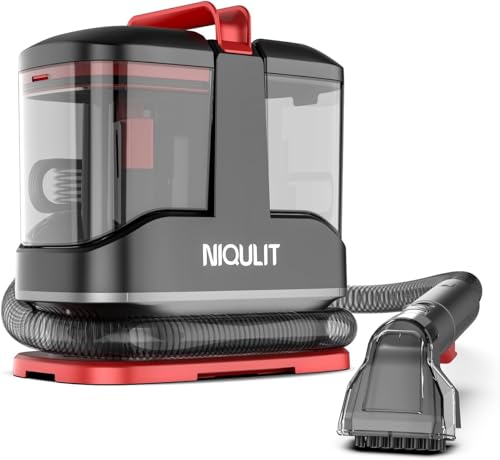 Upholstery Cleaner Machine, 15Kpa Deep Clean for Carpet, Couch, Car Seats, Stairs, with Cleaner Solution, 1050ml Clean/500ml Dirty Water Tank, Lightweight Spot Cleaner Machine for Pets